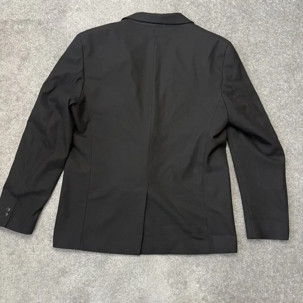 Zara Blazer Mens 42 Large Black Tailored Fit Formal Jacket Suit Coat Classic